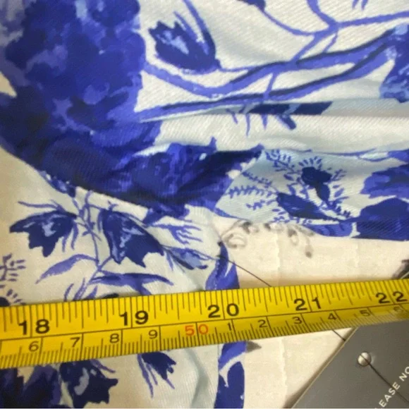 Tuckernuck Blue and White Floral Long-Sleeve Mini Dress with Black Bow - Picture 13 of 16